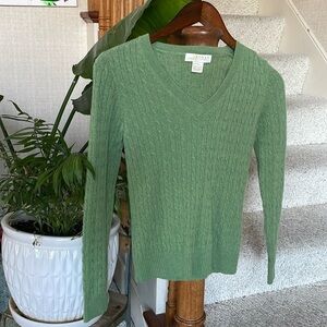 Kenar 100% 2 Ply Cashmere Green Sweater